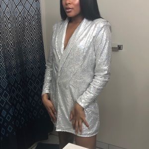 PRETTY LITTLE THING SEQUIN BLAZER DRESS